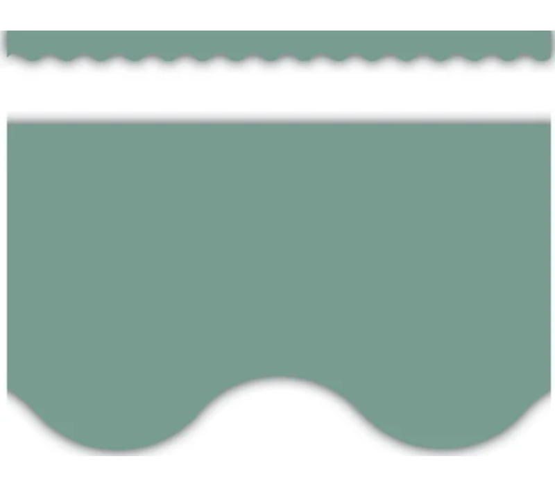 Retreat Green Scalloped Border Trim*