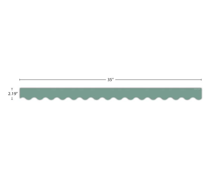 Retreat Green Scalloped Border Trim*