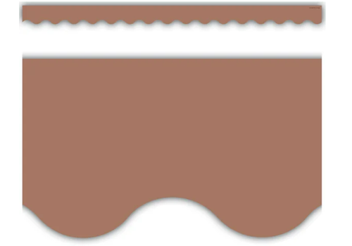 Teacher Created Resources Mocha Scalloped Border Trim