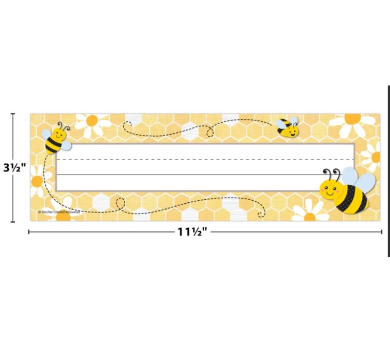 Buzzing Bees Flat Name Plates *