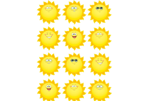 Teacher Created Resources Happy Suns Accents/Cut Outs*