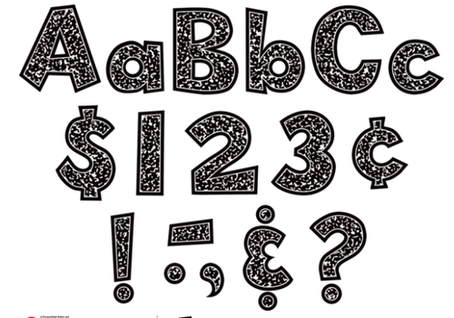 Teacher Created Resources Composition 4" Fun Font Letters Combo Pack*