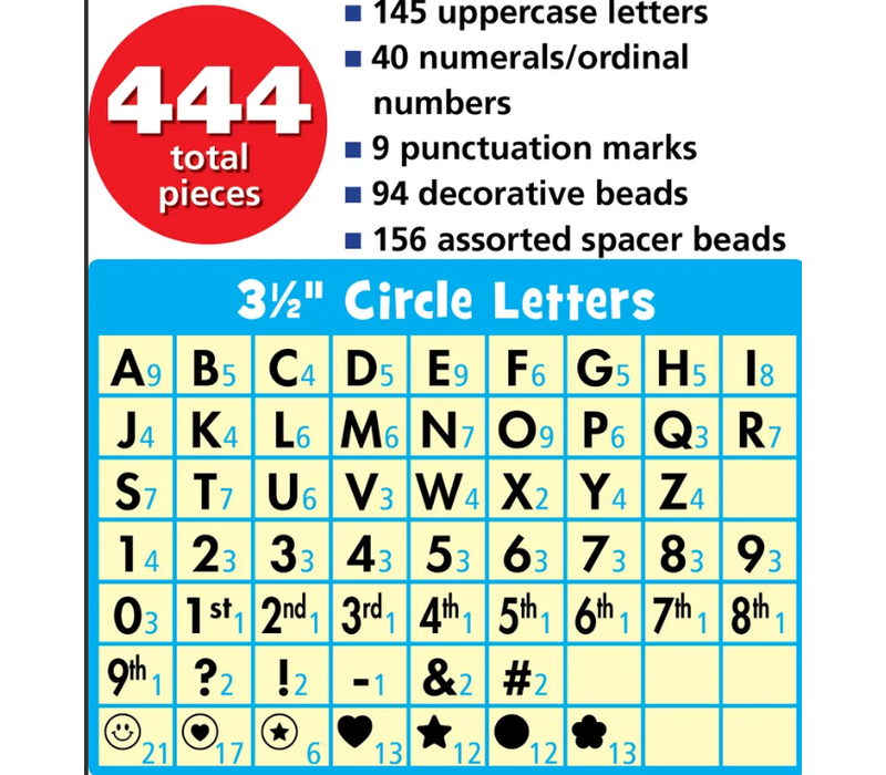 Friendship Beads Circle Letters*