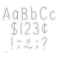 Black on White Hand Drawn 4" Letters Combo Pack*
