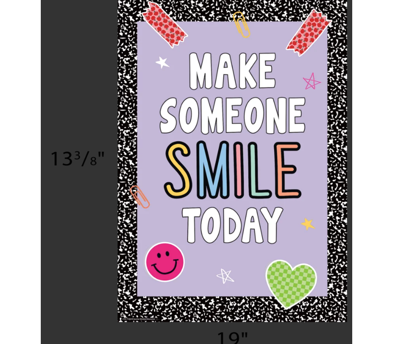 Make Someone Smile Today Positive Poster/Chart*