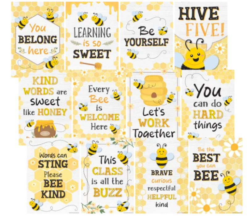 Buzzing Bees Positive Sayings Small Poster Pack*