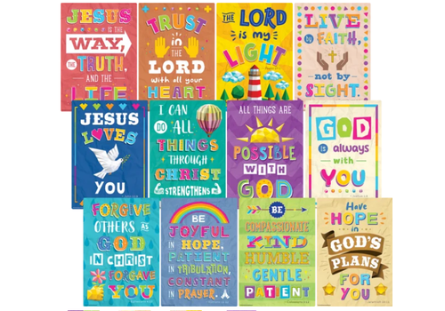 Teacher Created Resources Bible Verses Small Poster Pack