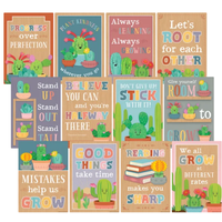 Happy Cactus Crew Positive Sayings Small Poster Pack*