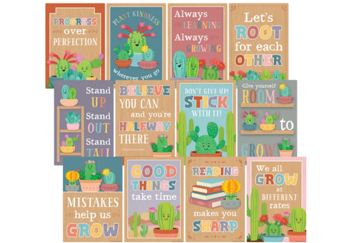 Teacher Created Resources Happy Cactus Crew Positive Sayings Small Poster Pack*