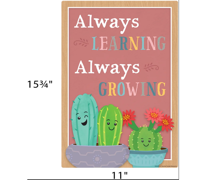 Happy Cactus Crew Positive Sayings Small Poster Pack*