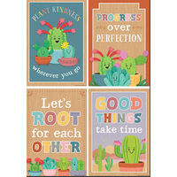 Happy Cactus Crew Positive Sayings Small Poster Pack*