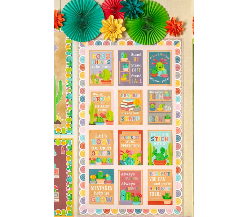 Happy Cactus Crew Positive Sayings Small Poster Pack*