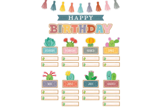 Teacher Created Resources Happy Cactus Crew Happy Birthday Mini Bulletin Board*