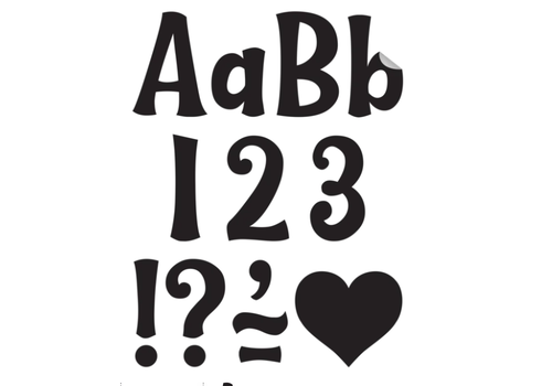 Teacher Created Resources Black 4" Wild Whimsy Self-Adhesive Letters Combo Pack*