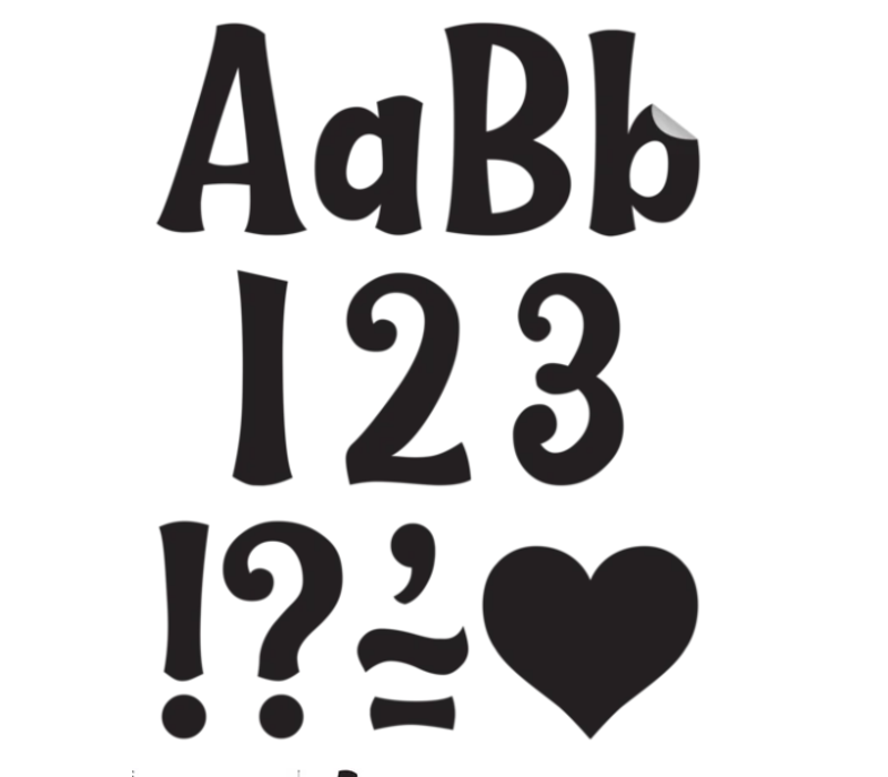 Black 4" Wild Whimsy Self-Adhesive Letters Combo Pack*