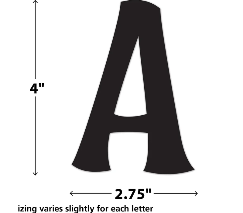 Black 4" Wild Whimsy Self-Adhesive Letters Combo Pack*