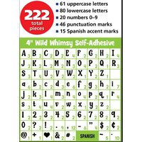 Black 4" Wild Whimsy Self-Adhesive Letters Combo Pack*