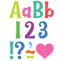 Colorful 4" Wild Whimsy Self-Adhesive Letters Combo Pack*
