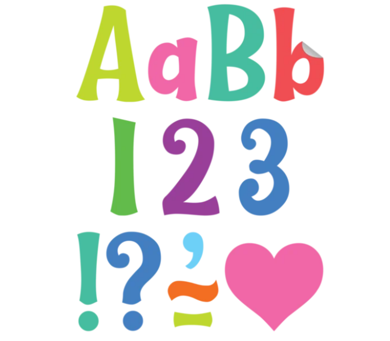Colorful 4" Wild Whimsy Self-Adhesive Letters Combo Pack*