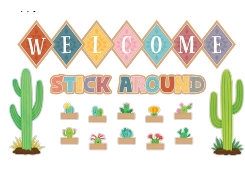 Teacher Created Resources Happy Cactus Crew Welcome Bulletin Board