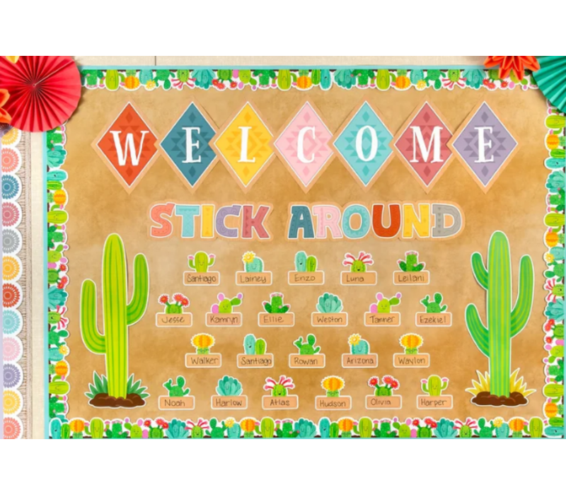 Happy Cactus Crew Welcome Bulletin Board