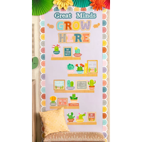 Happy Cactus Crew Great Minds Grow Here Mini Bulletin Board