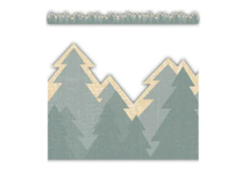 Teacher Created Resources Moving Mountains Road Trip Trees Die-Cut Border *
