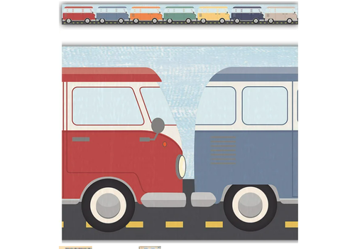 Teacher Created Resources Moving Mountains Road Trip Camper Vans Straight Border*