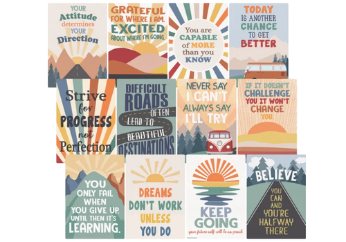 Teacher Created Resources Moving Mountains Road Trip Positive Sayings Small Poster Pack*