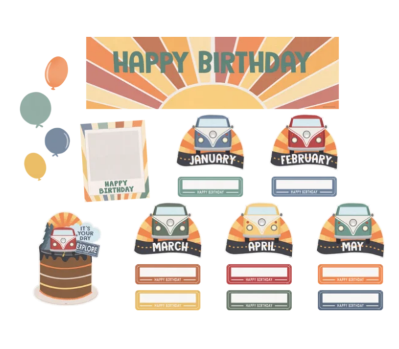 Moving Mountains Road Trip Happy Birthday Mini Bulletin Board*