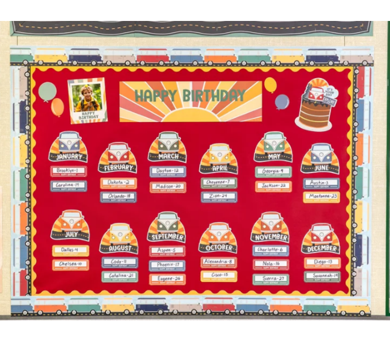 Moving Mountains Road Trip Happy Birthday Mini Bulletin Board*