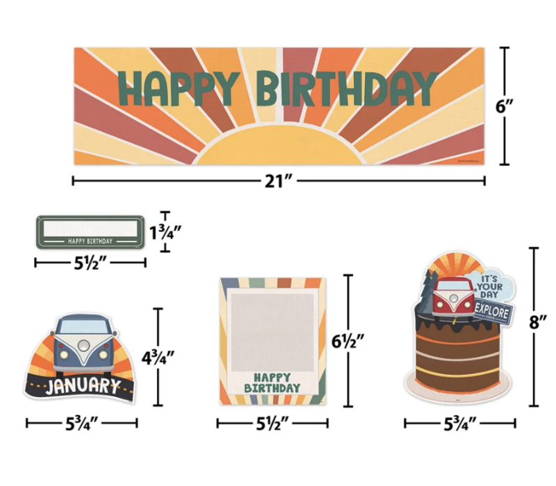 Moving Mountains Road Trip Happy Birthday Mini Bulletin Board*