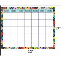 Wildflowers Calendar Chart