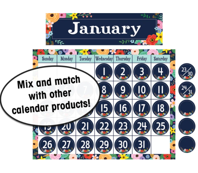 Wildflowers Calendar Chart