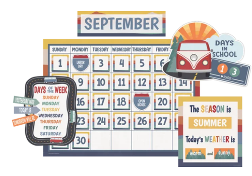 Teacher Created Resources Moving Mountains Road Trip Calendar Bulletin Board*