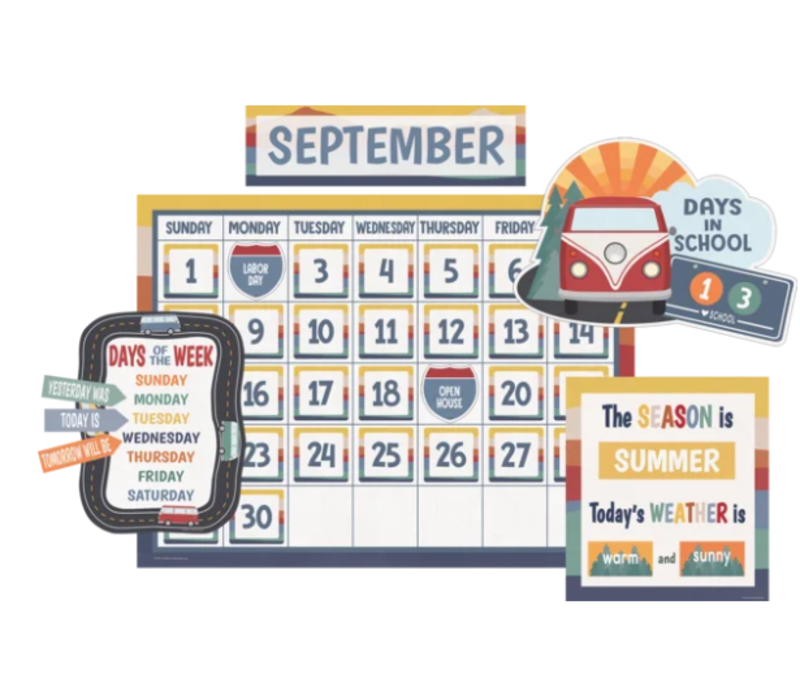 Moving Mountains Road Trip Calendar Bulletin Board*