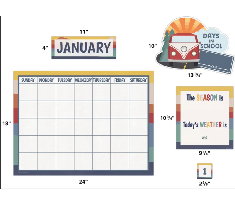Moving Mountains Road Trip Calendar Bulletin Board*