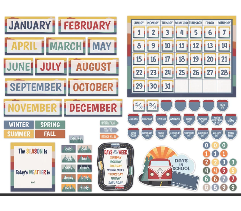 Moving Mountains Road Trip Calendar Bulletin Board*