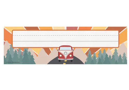 Teacher Created Resources Moving Mountains Road Trip Flat Name Plates*