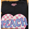 Lessons In Positivity Checkered Teach T-Shirt  Large*