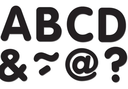 Teacher Created Resources Black Classic 2" Magnetic Letters*