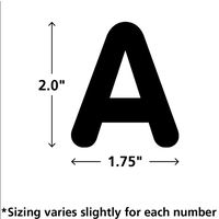 Black Classic 2" Magnetic Letters*