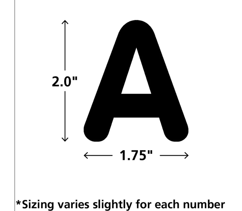 Black Classic 2" Magnetic Letters*