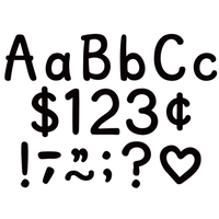 Black Modern Classic Punch-Out Letters 4"