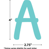 Teacher Created Resources Light Turquoise Modern Classic Punch-Out Letters 4"