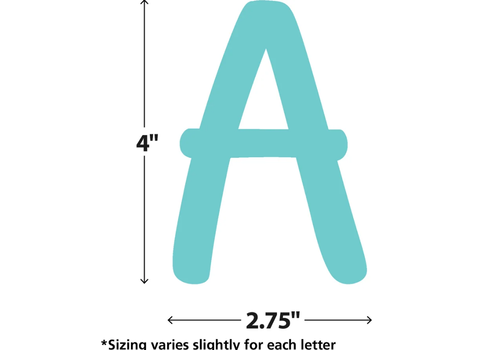 Teacher Created Resources Light Turquoise Modern Classic Punch-Out Letters 4"