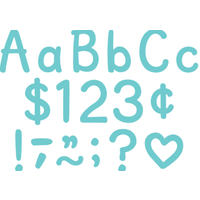 Light Turquoise Modern Classic Punch-Out Letters 4"