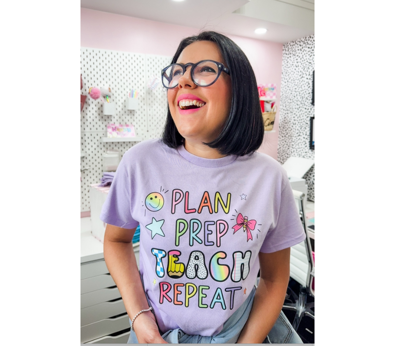 Sale Rack - Plan, Prep, Teach, Repeat Tee- medium