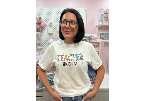 Lessons In Positivity Teacher Brain Tee-  small*