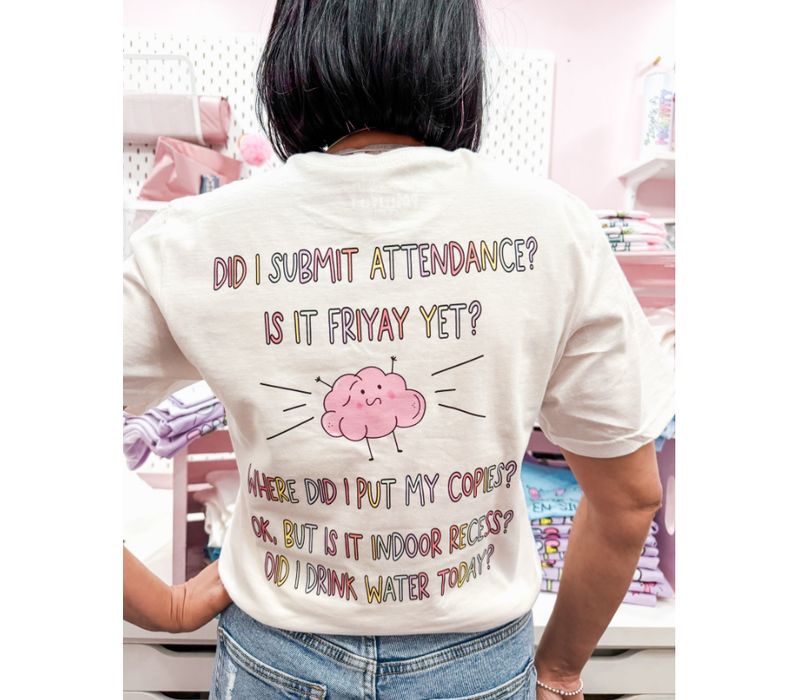 Teacher Brain Tee-  small*